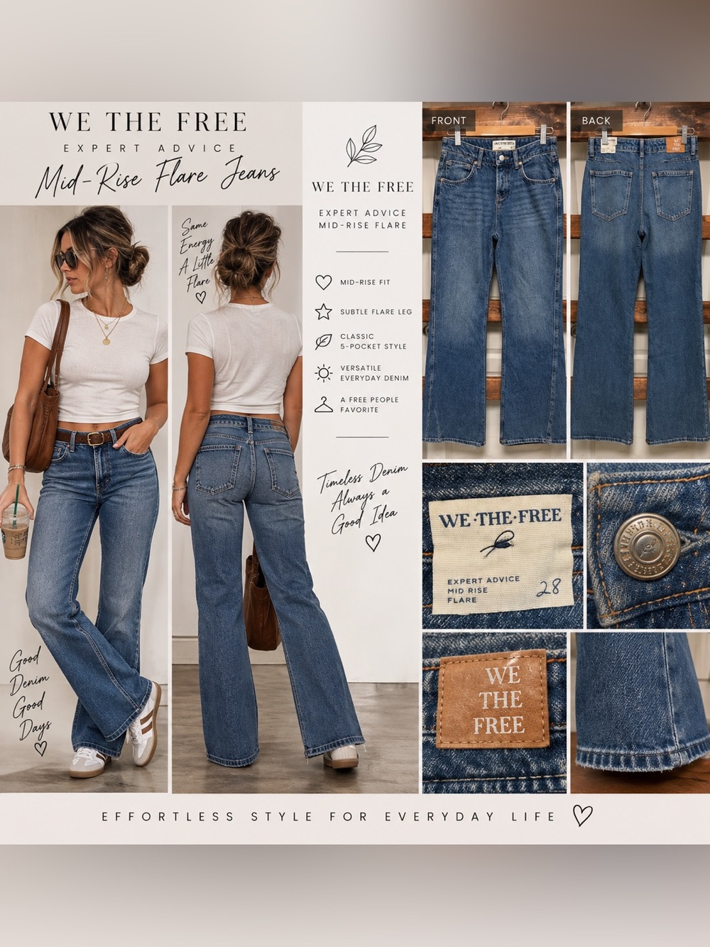 We The Free ‘Expert Advice Mid-Rise Flare’ Jeans - 28